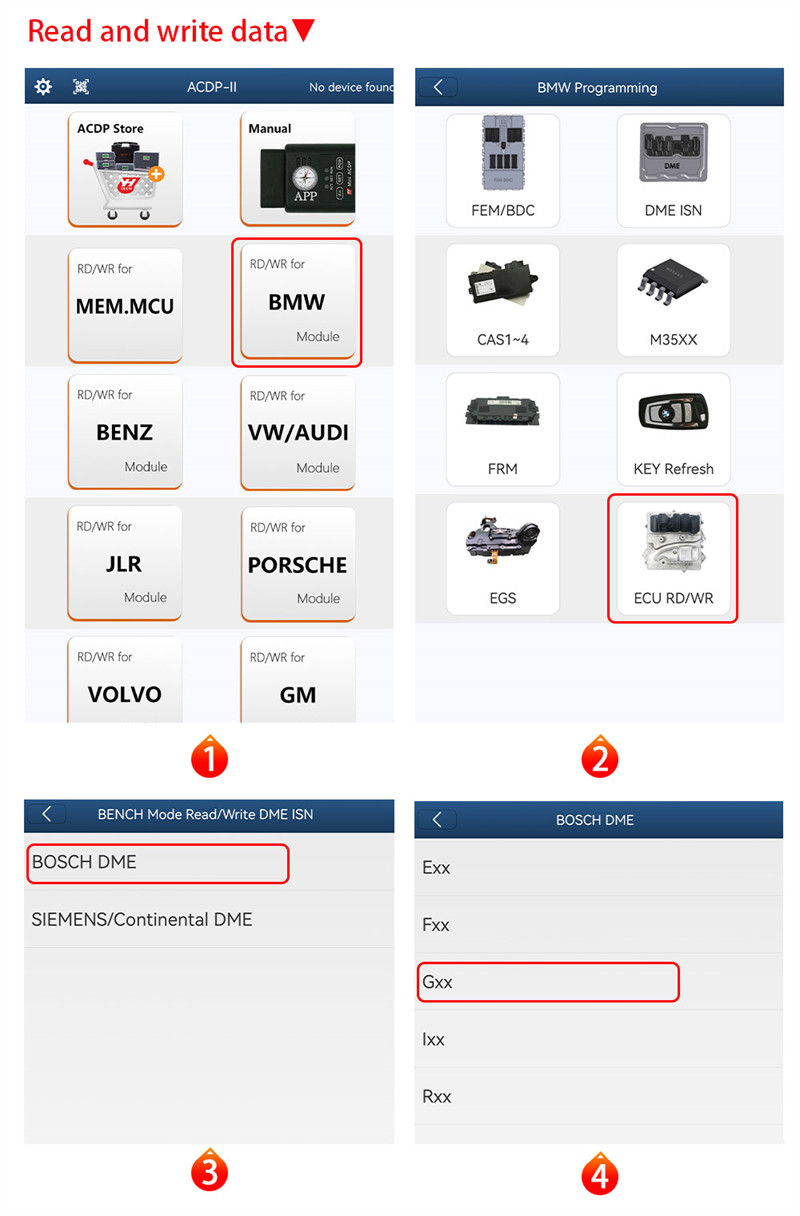 yanhua acdp2 bmw b48 b58 read write 9