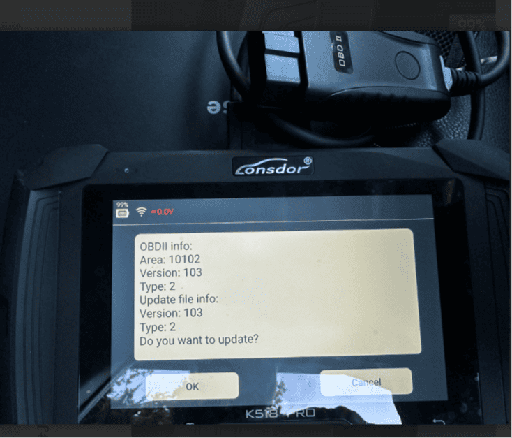 LONSDOR K518 PRO OBD Cable Self Check Error Solution 5